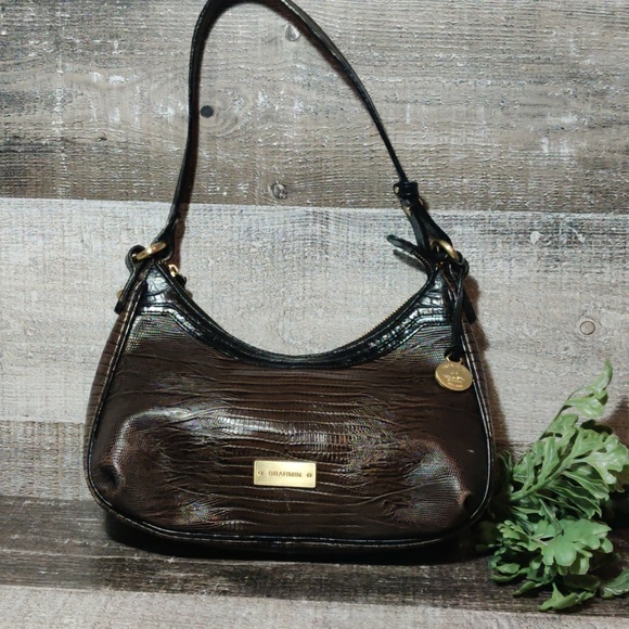 Brahmin Handbags - Brahmin mini hobo crocdile embossed leather purse